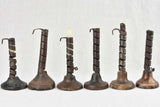 Multi-wood base ancient candlestick collection
