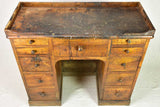 19th century French horologist's work table and drawers - solid walnut 11 drawers