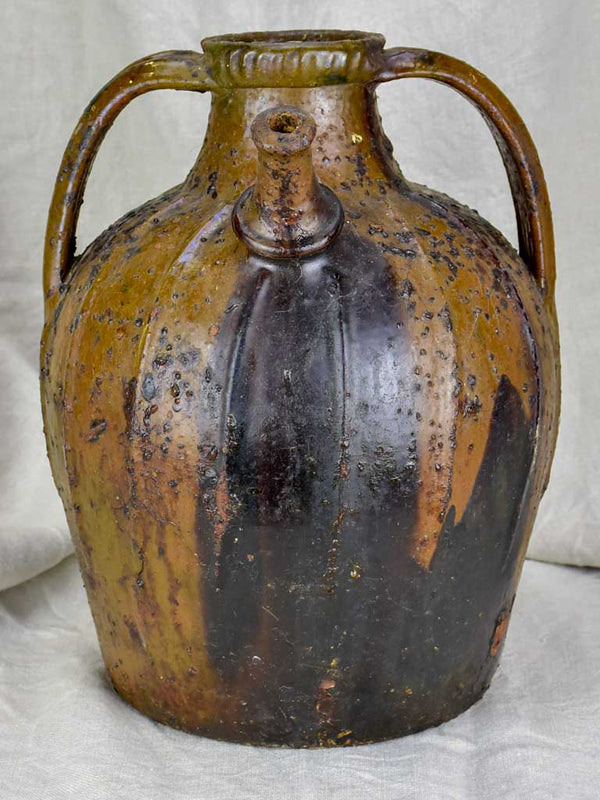 Early 19th Century ribbed water flagon from the Auvergne