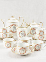 Vintage Limoges porcelain hand painted coffee service 8 person