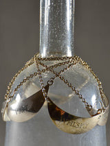 Collection of vintage silver plate liqueur labels