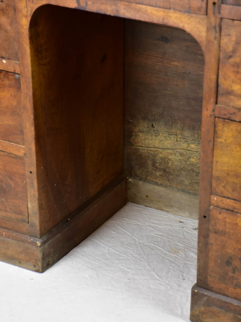 19th century French horologist's work table and drawers - solid walnut 11 drawers