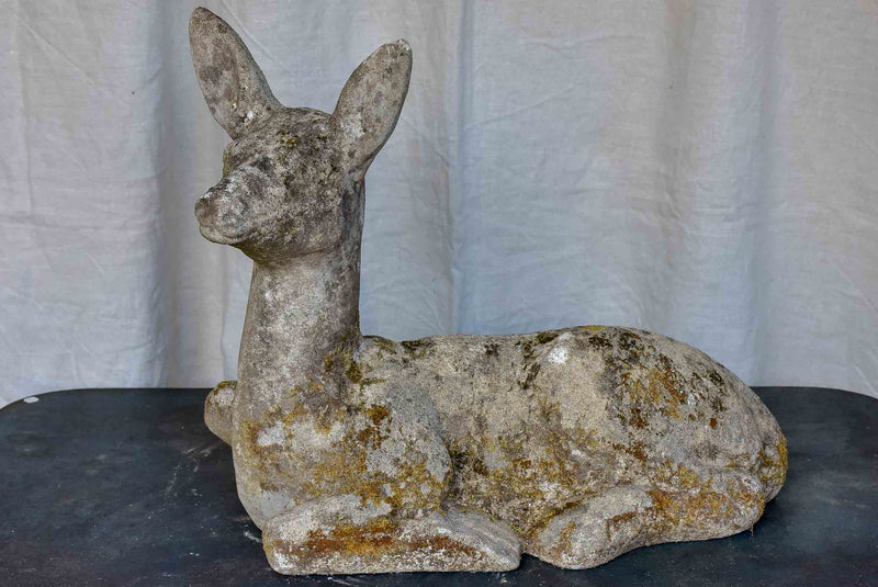Mid-century garden sculpture of a deer