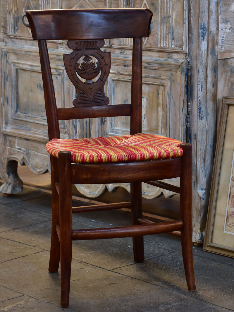 Set of 6 'Directoire' chairs with cane seats