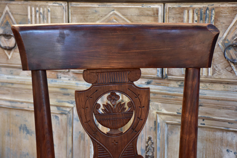 Set of 6 'Directoire' chairs with cane seats