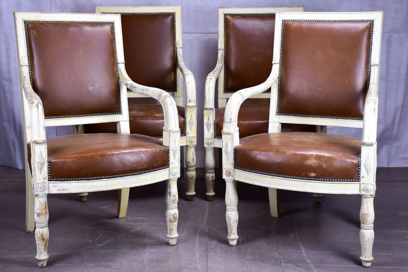 Four 19th century French armchairs
