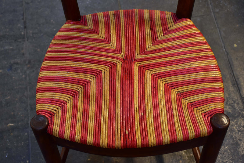 Set of 6 'Directoire' chairs with cane seats