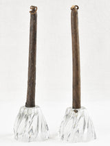 Pair of vintage Baccarat crystal candlesticks 3½"