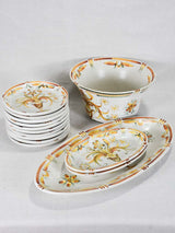 1970s French stoneware dinner service Keraluc, Quimper
