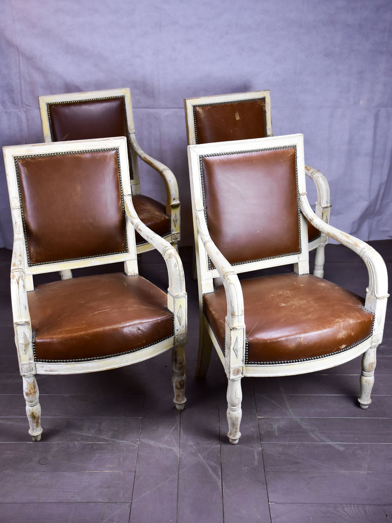 Four 19th century French armchairs