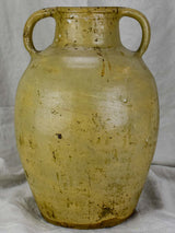 Antique French water flagon from the Auvergne - beige