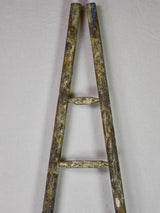 19th century French harvest ladder with broad base and narrow top 92¼"
