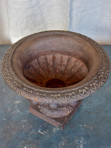 Small antique French cast iron planter