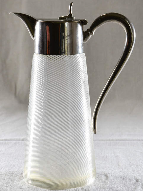 1940's orange juice pitcher with silver plate pourer