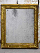 Small Restoration mirror with original mercury glass and gold frame 13¾" x 16¼"