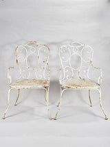 Two heavy garden armchairs, early-20th century