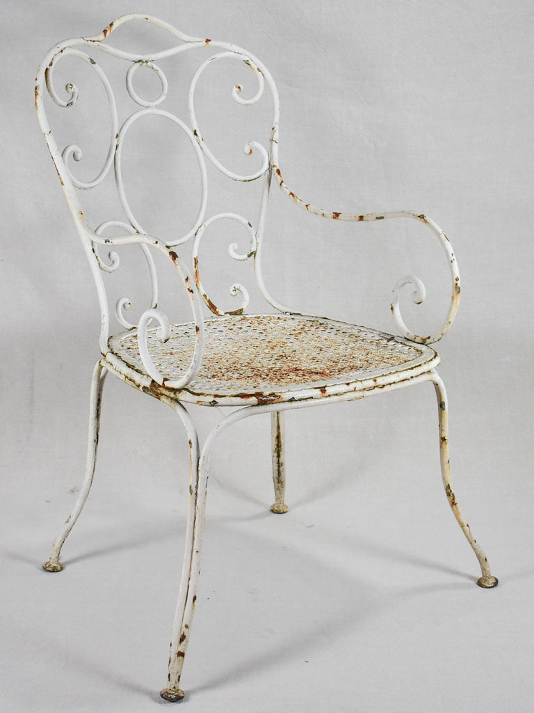 Set of five weighty garden chairs from the early-twentieth century
