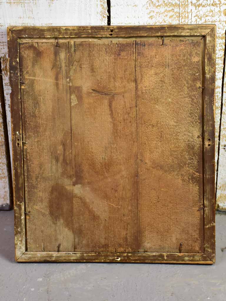 Small Restoration mirror with original mercury glass and gold frame 13¾" x 16¼"