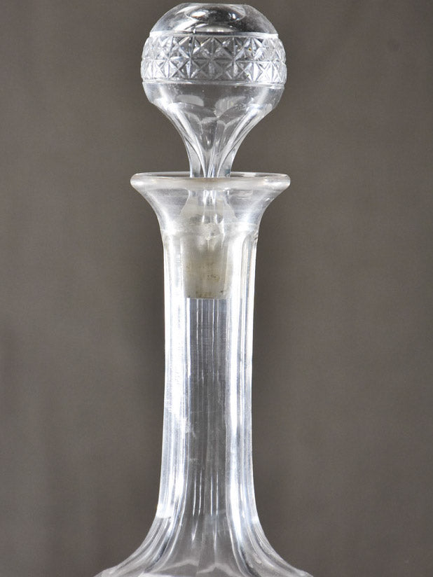 Antique crystal carafe with pineapple motifs