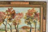 Antique French landscape painting - August Roure (1878-1936)  - Saint Remy de Provence 15¾" x 18"