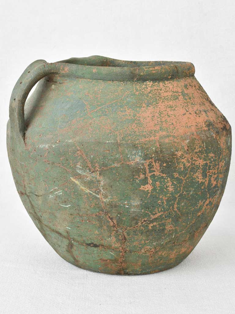 Late 18th / early 19th century pot with green patina - Garos et Bouillon 11"