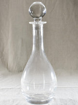 Mid-century Round Stopper Glass Carafe