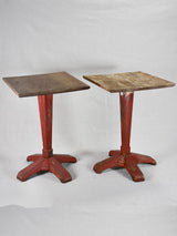 Pair of cast iron Art Deco bistro tables 27½"