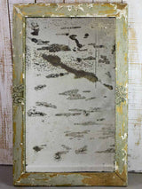 Rare 19th century French mirror with aged mercury glass and pretty patinated frame 28¾" x 46½"