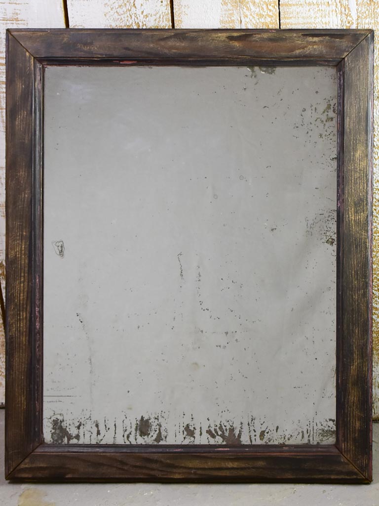 19th-century French mirror with painted pine frame 26" x 33¾"