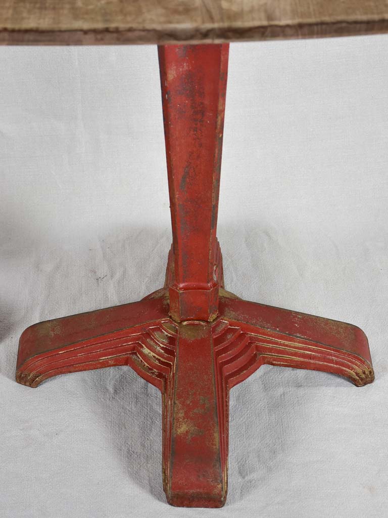 Unusual Red Iron Bistro Tables
