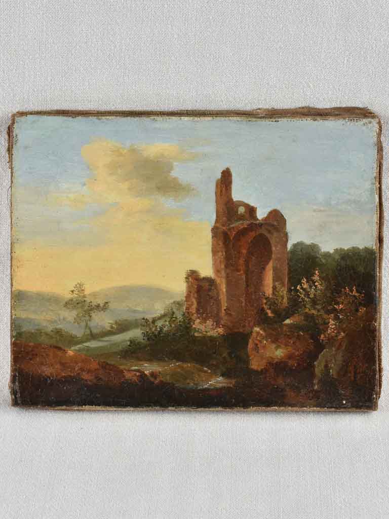 Charming petite 18th-century landscape artwork