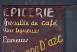 1940's French shop sign from an epicerie "Jeanne d'arc" 39½" x 29¼"