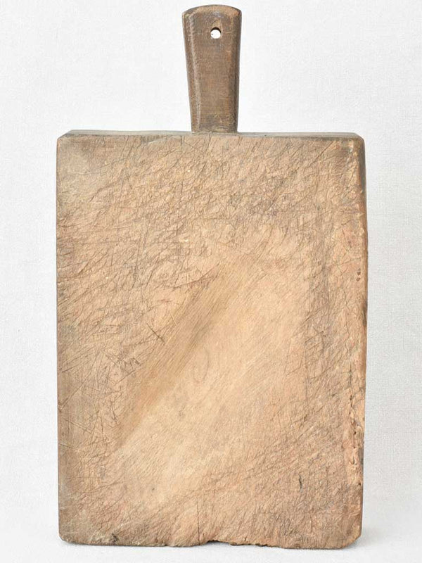 Antique French cutting board with significant wear 19¼" x 10¾"