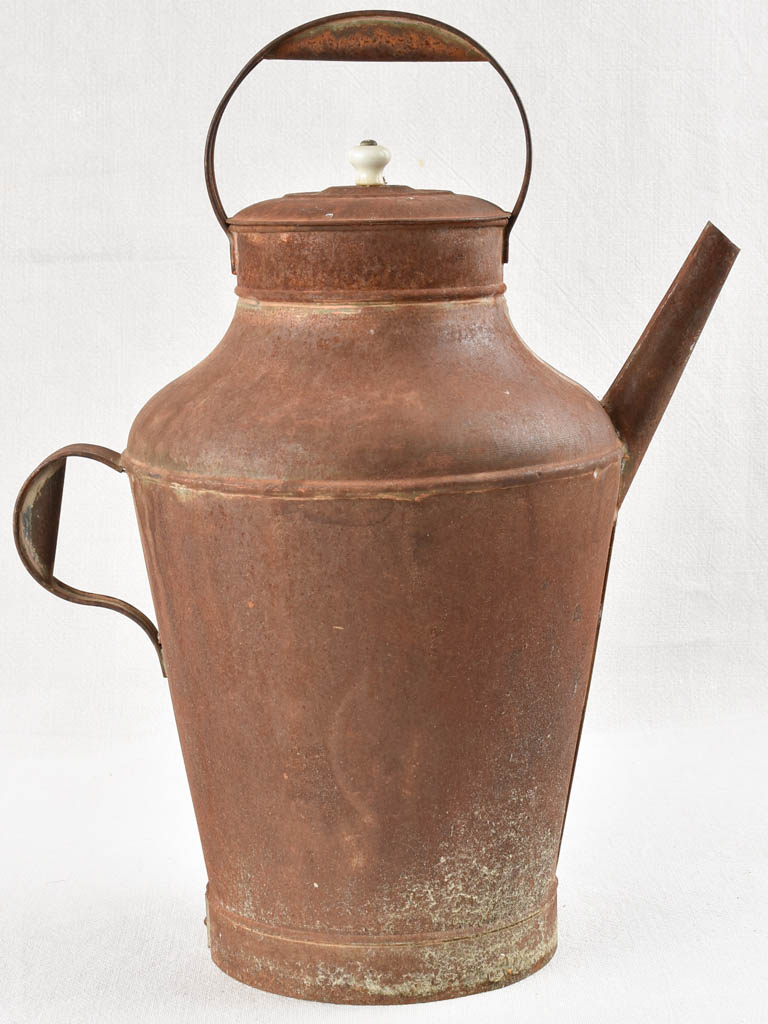 Antique Rustic Weathered Lidded Pitcher