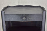 Pair of mid century Louis XV style night stands with black paint finish