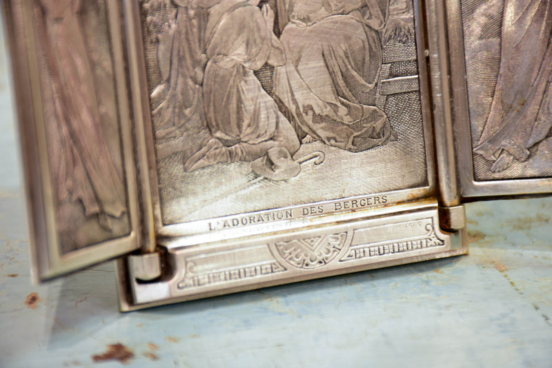 Silvered bronze 'hôtel de voyage' 19th century - religious artifact
