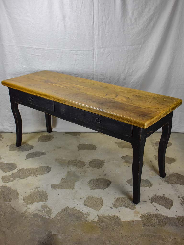 Antique French Louis XV style console table - solid oak