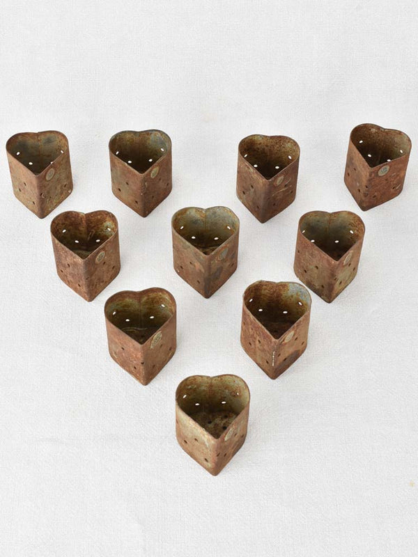 Set of 8 heart shaped cheese molds 2¾"