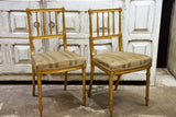 Pair of Louis XVI style gilded chairs