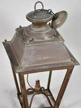 Antique French copper lantern 28"