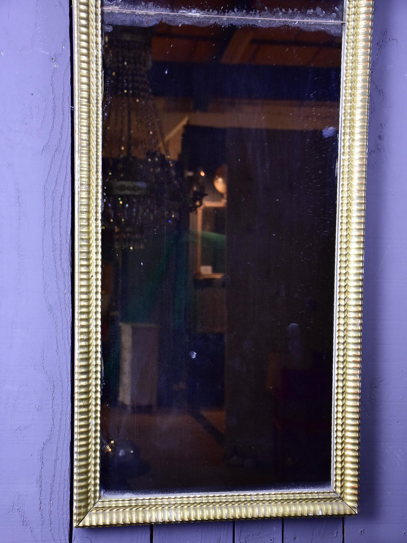 Antique French gilded mirror with two panels