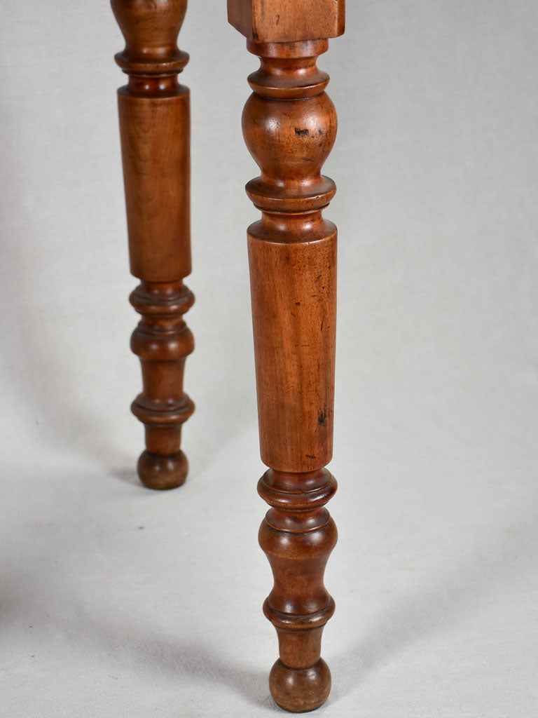 19th-century Louis Philippe walnut table 29½"