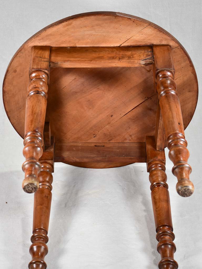 19th-century Louis Philippe walnut table 29½"