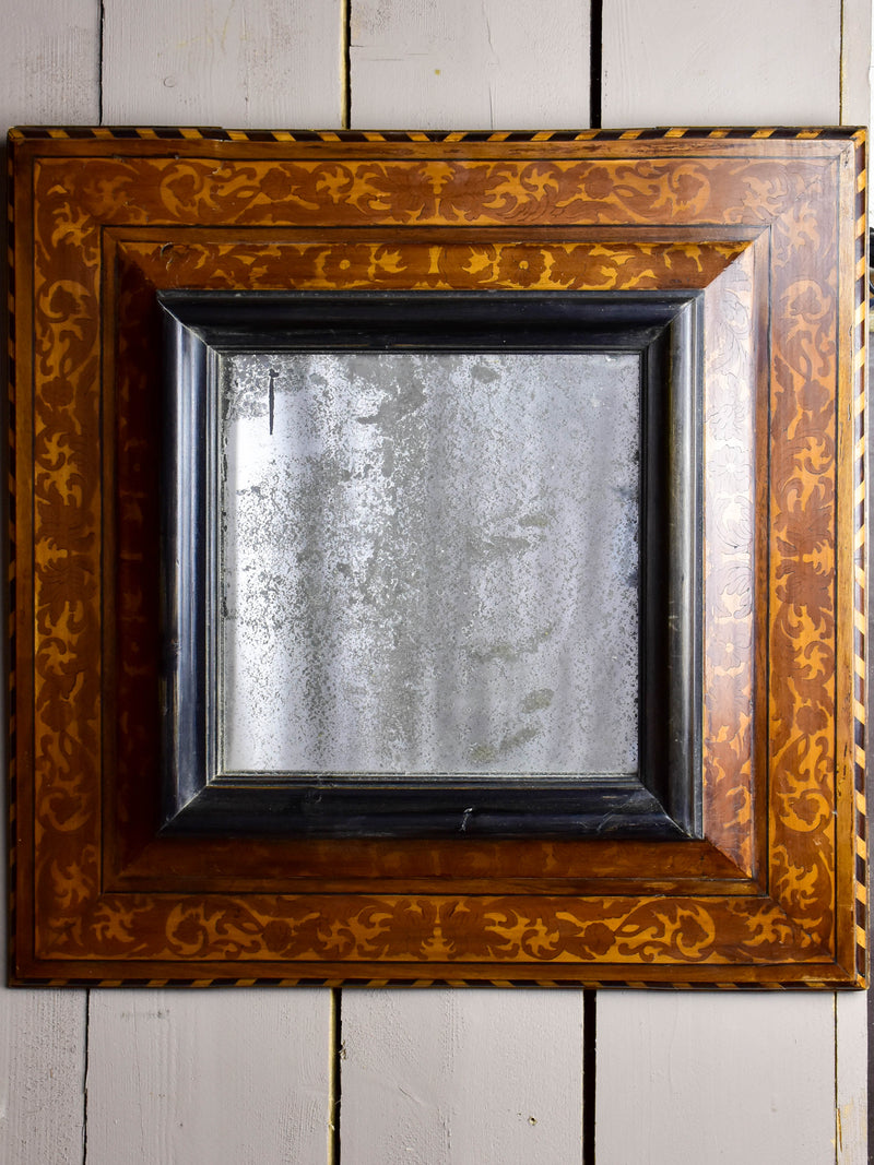 17th Century French square mirror