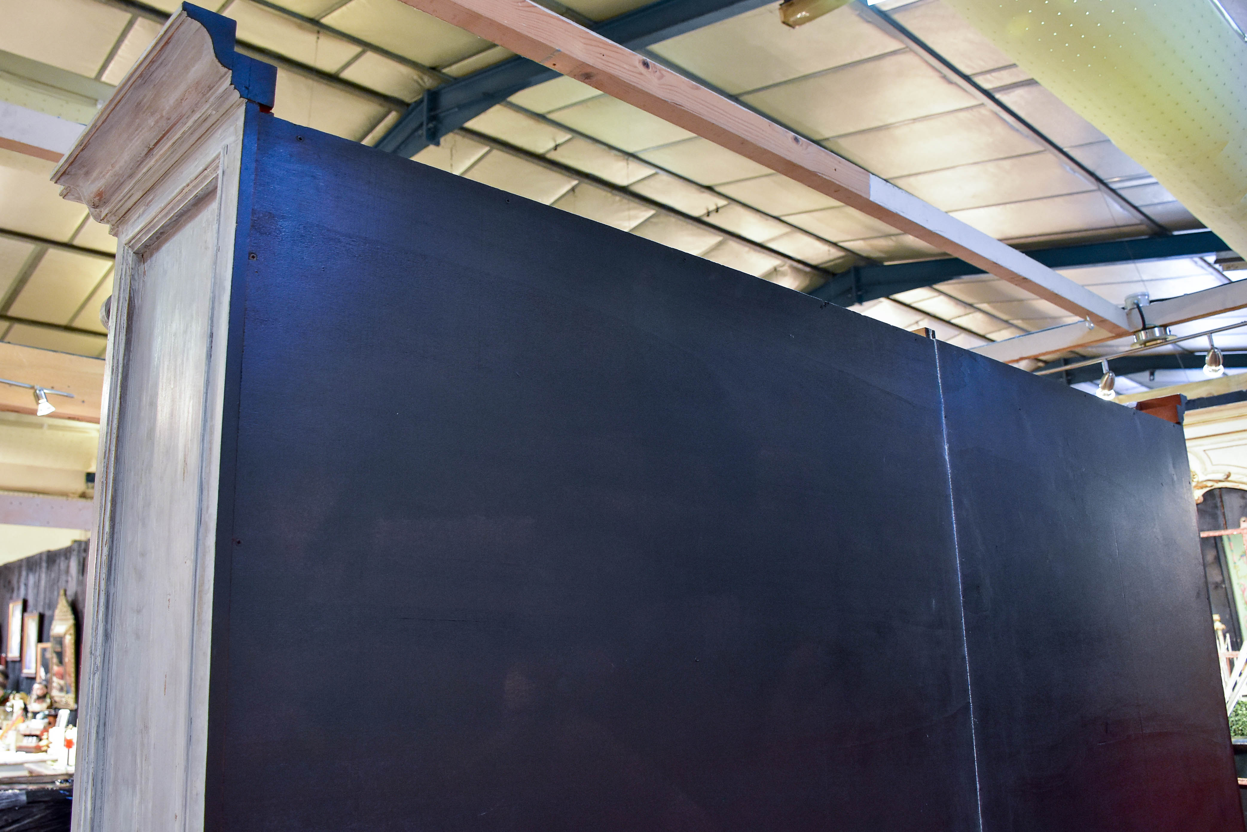 Large French bookcase with glass doors