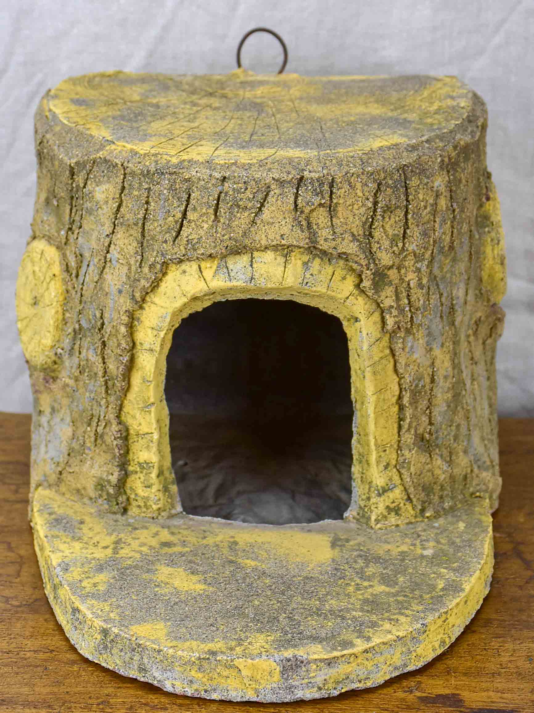 Mid-Century faux bois birdhouse