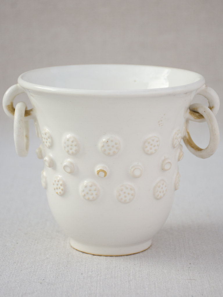 1960's Émile Tessier pot with loop handles 5"