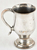 Ancient AA Initialled Silver Plate Mug