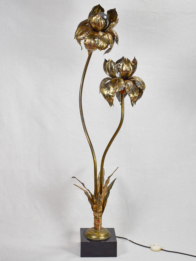 1970s Henri Fernadez flower lamp - floor lamp 56"