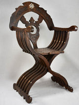Traditional Syrian Wood-Carved Living Chair